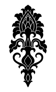 Ortaçağ siyah tasarım elementi.