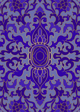 mavi çiçek deseni.