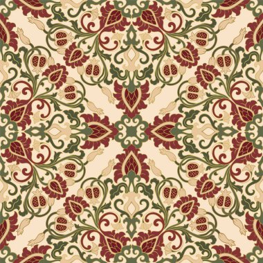 Nar ile çiçek deseni.