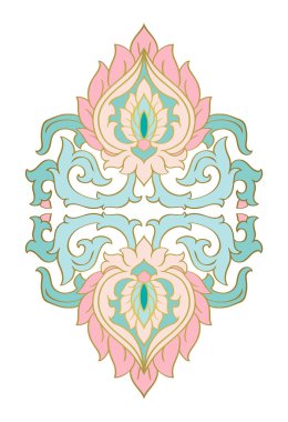 Tasarım için çiçek madalyon. 