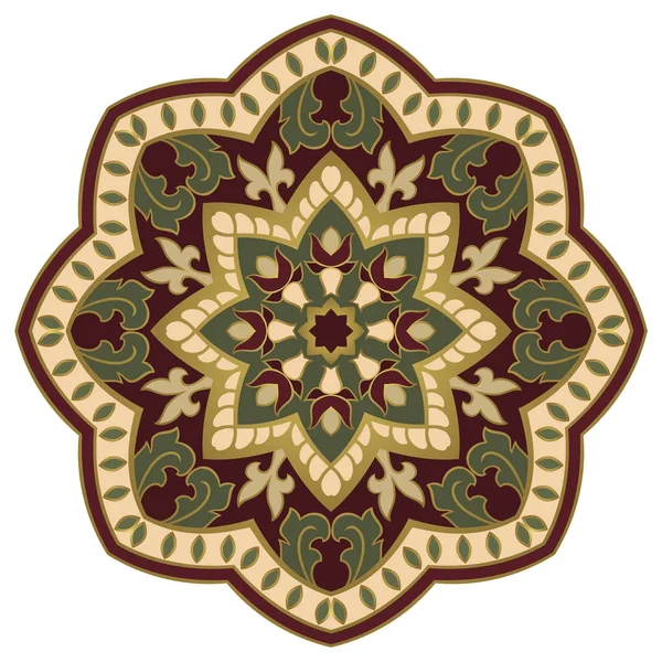 Mandala orientale colorato . — Vettoriale Stock