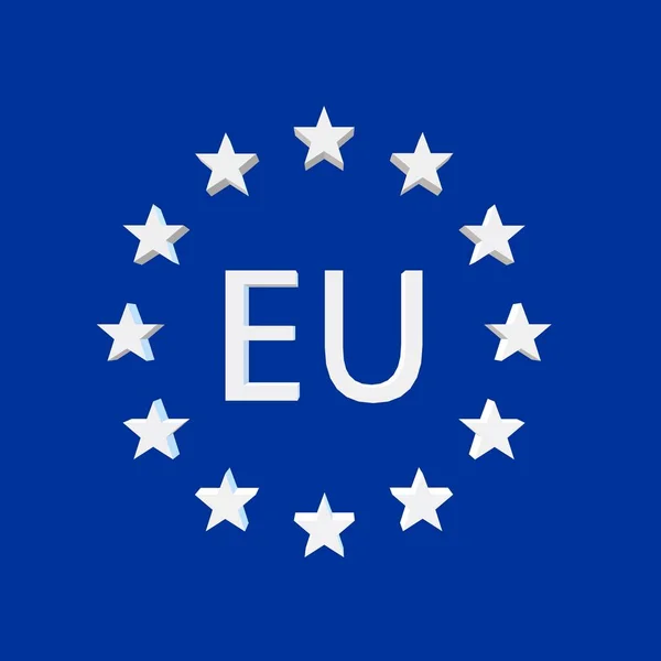 Ilustração Cores Oficiais Terceira Versão Padronizada Bandeira Europa Bandeira Europeia — Fotografia de Stock