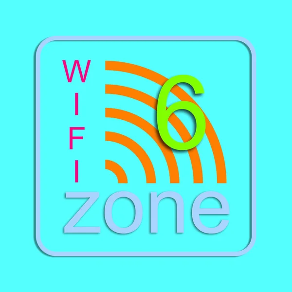 대조를 이루는 그래픽 아이콘 Zone Wifi Wlan 새로운 프로토콜 개발중이다 — 스톡 사진