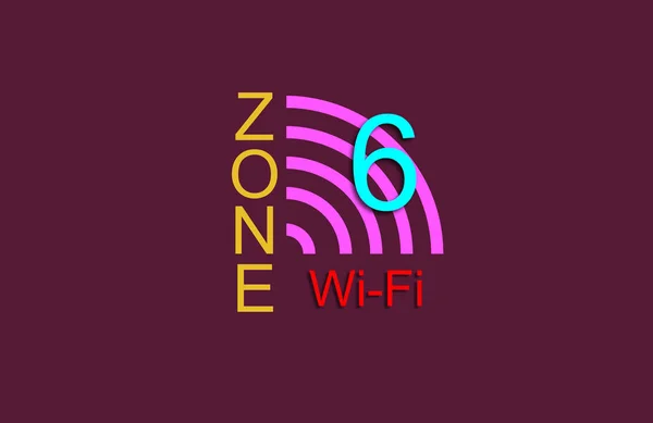 強いコントラストでグラフィック 色の組み合わせ イラスト ボタン アイコン Zone Wifi Wlan開発中の新しいプロトコル 電気通信新世代ネットワーク接続 技術的先駆者 — ストック写真