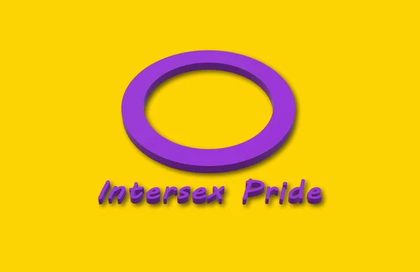 Símbolos Para Personas Con Variaciones Intersexuales Ilustración Con Los Colores — Foto de Stock