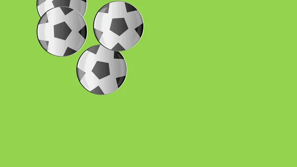 Группа Футбольных Мячей Графический Цифровой Рисунок Относящийся Игре Спорту Ставкам — стоковое фото
