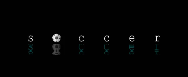 Desporto Bola Futebol Gráfico Desenho Relativo Jogo Competição Ilustração Bloco — Fotografia de Stock