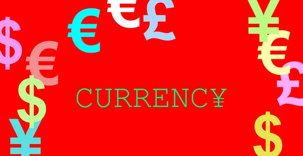 Currency Finance Business Illustration Related Economy Text Symbol Two Currencies — 스톡 사진