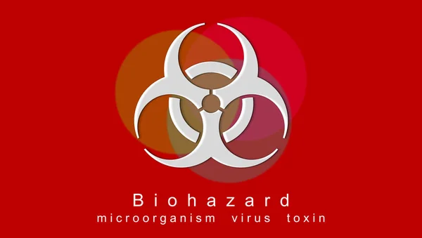 Znak Zagrożenia Biologicznego Zagrożenie Biologiczne Zagrożenie Dla Zdrowia Mikroorganizm Wirus — Zdjęcie stockowe