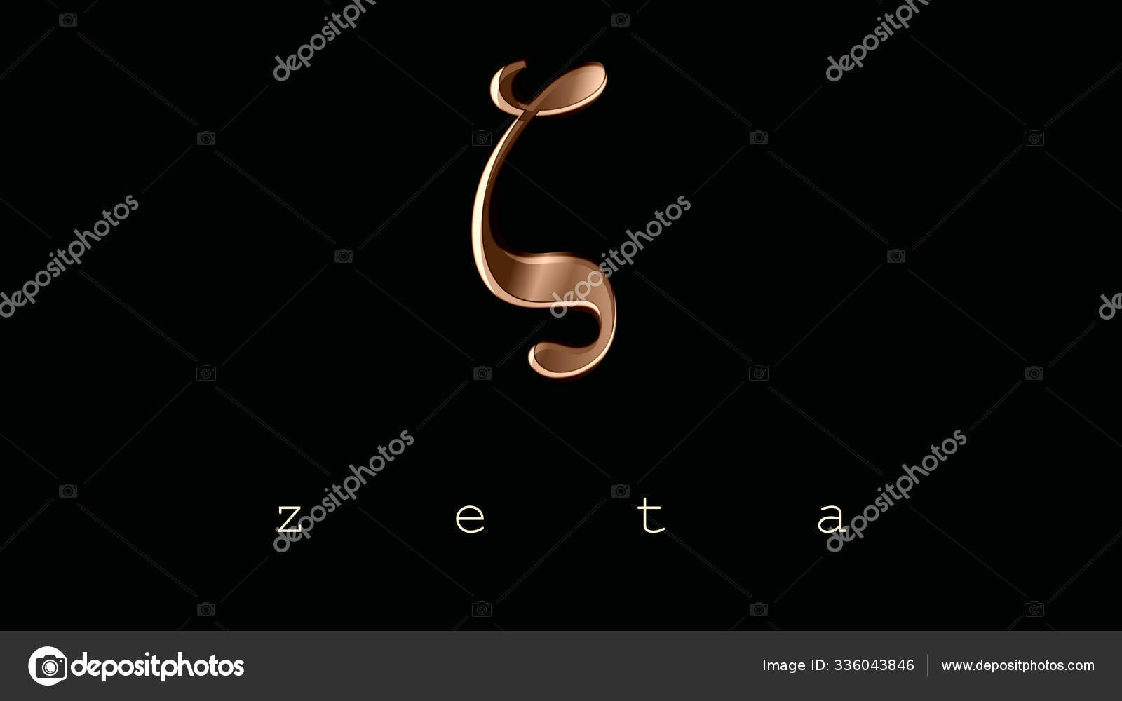 Zeta Sign Symbol Lowercase Letter Greek Alphabet Sixth
