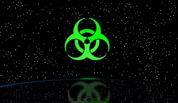The Biohazard sign. A biological hazard, a threat to the health ...