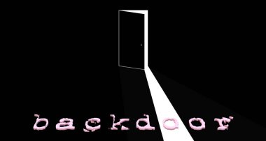 Arka kapı, bilgisayar. Kimlik doğrulama, şifreleme, gömülü cihaz, tipik olarak gizli. Girdi, çıktı ve metnin 3d çizimi. Yetkisiz giriş yoluyla veri hırsızlığı. Saklı.