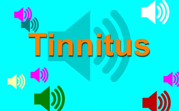 Tinnitus Uppfattningen Ljud Ringande Klickande Surrande Väsande Eller Rytande När — Stockfoto