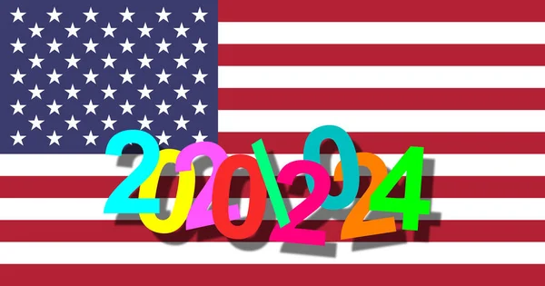 Президентські Вибори Сша Ілюстрація Пов Язана Виборчим Процесом 2020 2024 — стокове фото