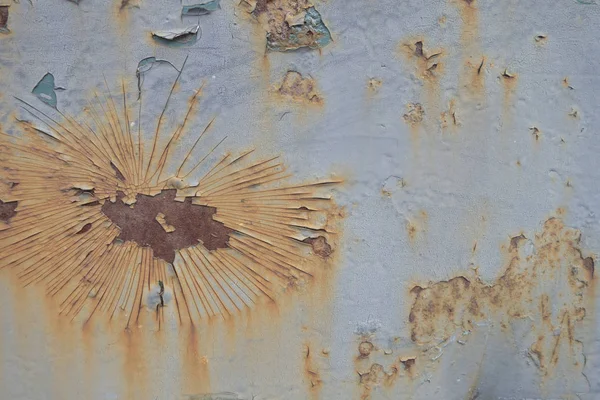 Superficie de hierro fundido pintado oxidado superficie angustiada —  Fotos de Stock