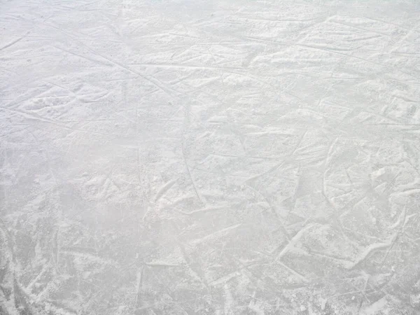 Заморожений Хокейний Каток Лезами Стружками — стокове фото