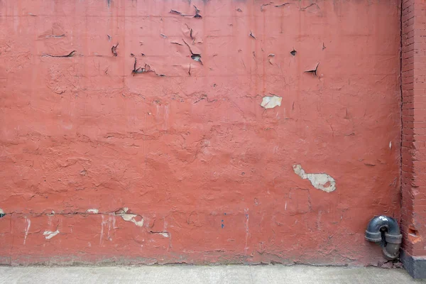 Широке Зображення Тріщинної Текстури Рудо Червоної Пофарбованої Текстури Стіни — стокове фото