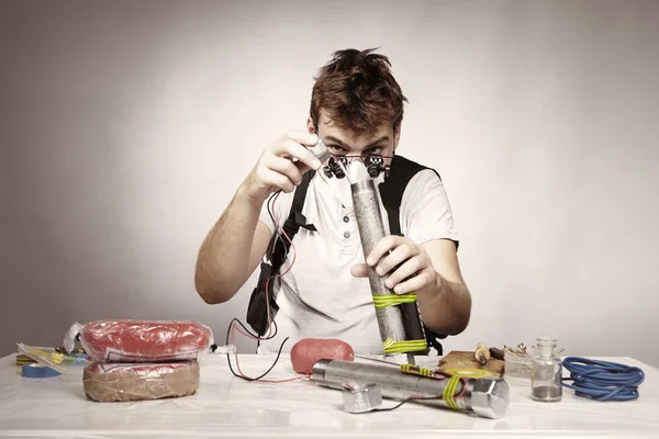 Dangerous radical producing pipe bomb — Stock Photo, Image