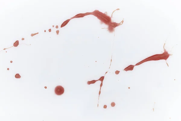 Stains of blood on white background