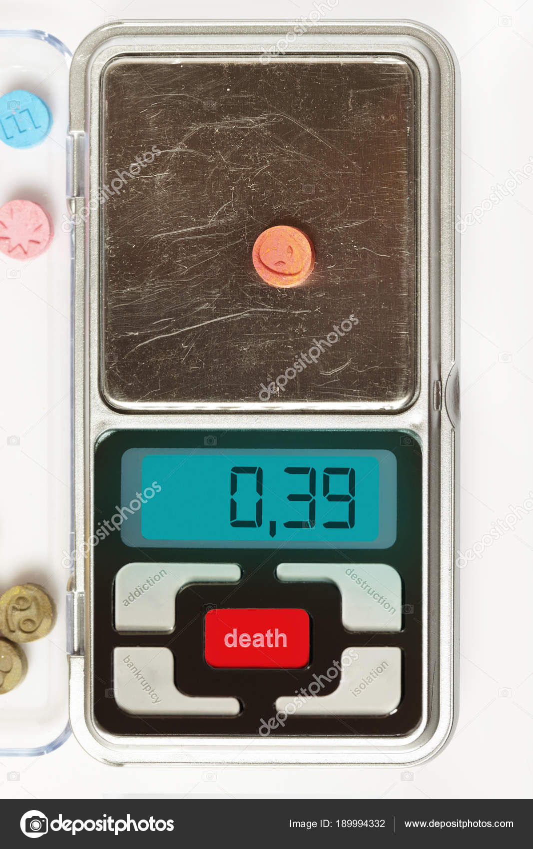 Pills Mdma Synthetic Drugs Small Digital Scale Stock Photo by ©Couperfield  189994128