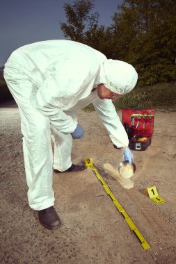 Crime scene Investigation - araba lastiği yazdırma sol olay üzerinde döküm