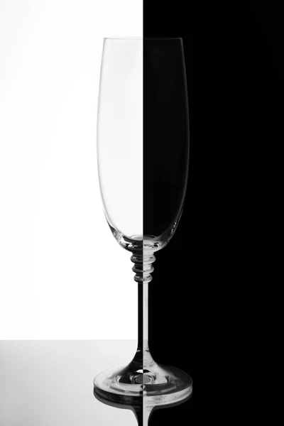 Champagne Glass Black White Background Domino Effect — Stock Photo, Image