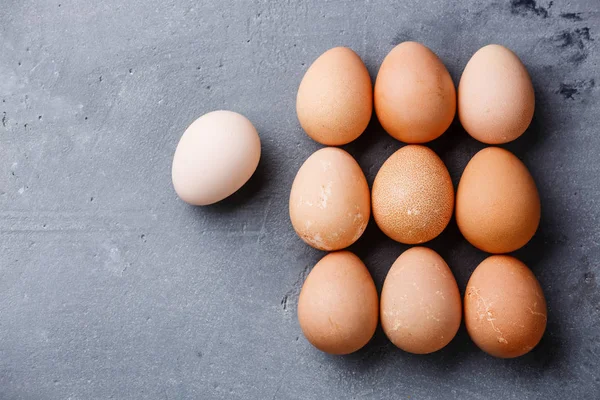 Guinea-fowl eggs on concrete background copy space — Stock Image Guinea Fowl Eggs Concrete Background Copy Space Royalty Free Stock Photos