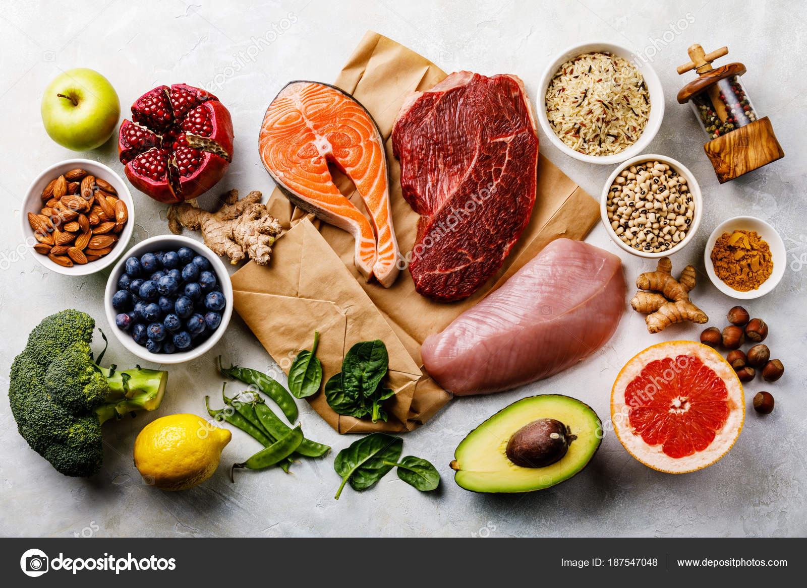 Alimentos de una dieta balanceada Alimentos de una dieta balanceada