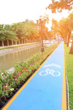 Parkta bisiklet yolu