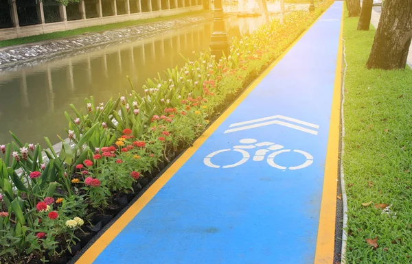 Parkta bisiklet yolu