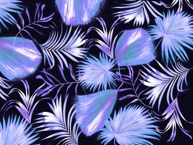 Palmiye ağacı arkaplanının yaprakları