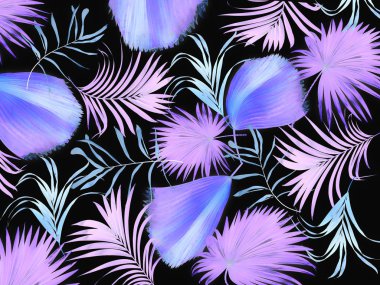 Palmiye ağacı arkaplanının yaprakları