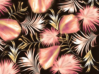 Palmiye ağacı arkaplanının yaprakları