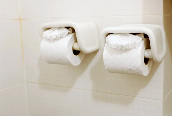 Rollos de papel de seda en el baño — Foto de Stock