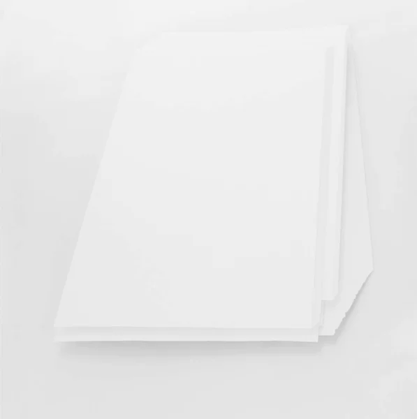 A4 blank paper stack with soft shadows isolated on white backgro — Stock Photo, Image