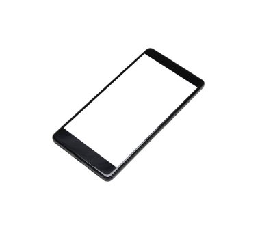 Beyaz arkaplanda akıllı telefon izole edildi