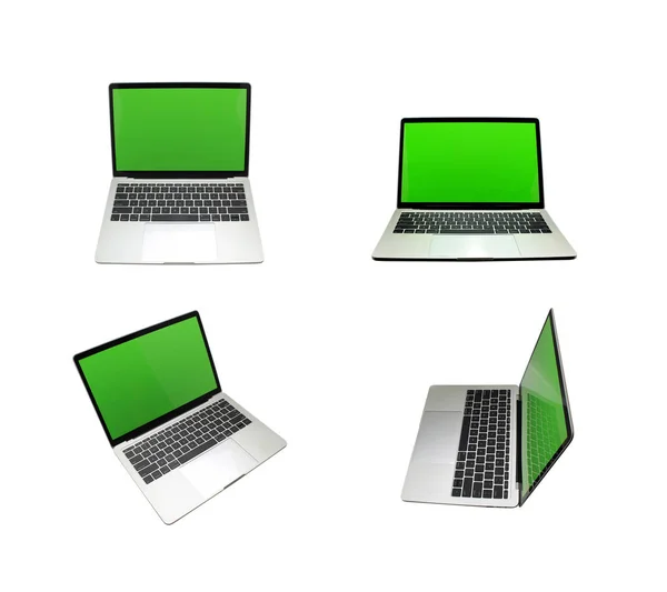 흰 배경에 분리 된 노트북 — 스톡 사진
