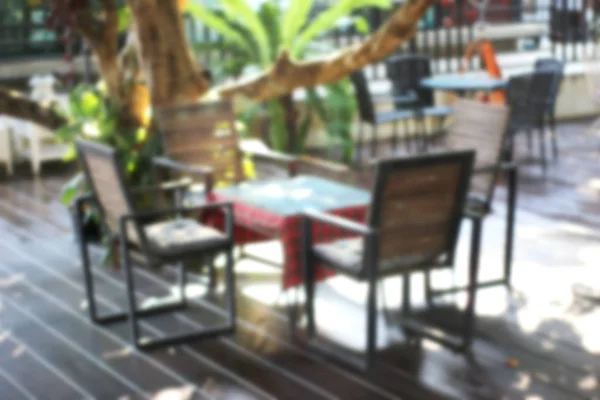 Table and chairs, outdoor cafe restaurant — Stock Photo, Image