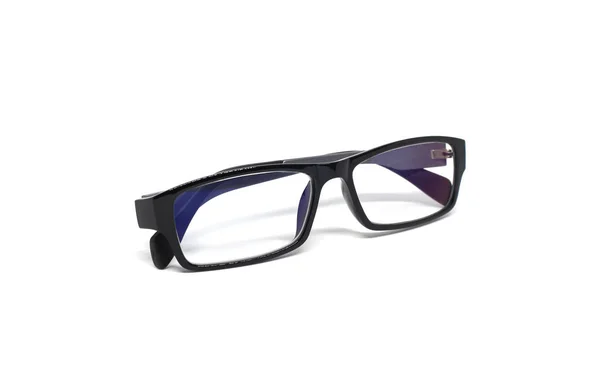 Gafas de ojo negro aisladas sobre fondo blanco — Foto de Stock