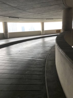 cement road in car park building 