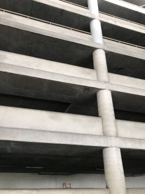 cement road in car park building 