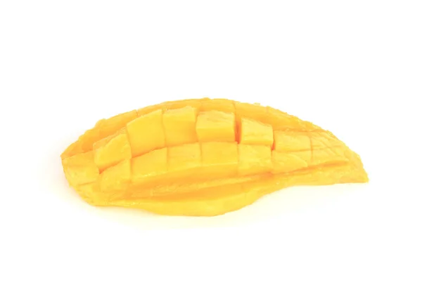 Goldene Mango Auf Weißem Hintergrund — Stockfoto