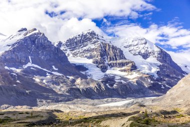 scenic view from Ice fields Parkway showing Mt. Kitchener, Snow Dome  
