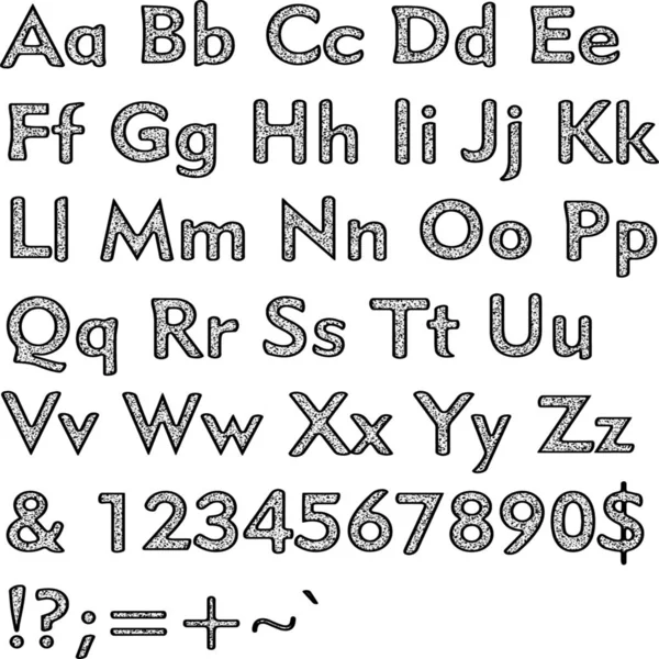 Alfabeto Letras Coleção Texto Estrutural Texturizado Desenho Desenhado Mão Elementos — Fotografia de Stock