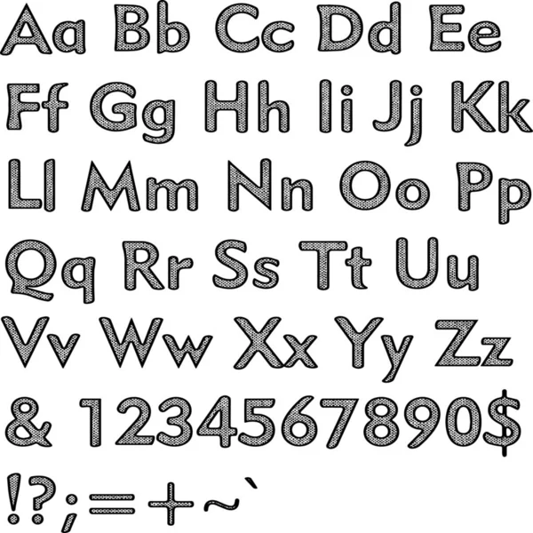 Αλφάβητο Συλλεκτικά Γράμματα Δομικό Κείμενο Υφή Χειροποίητο Σκίτσο Μαύρα Στοιχεία — Φωτογραφία Αρχείου