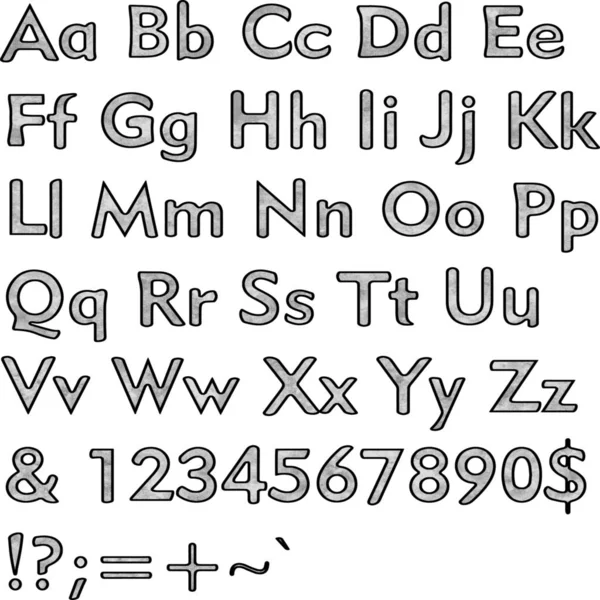 Alfabeto Letras Coleção Texto Estrutural Texturizado Desenho Desenhado Mão Elementos — Fotografia de Stock