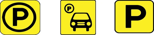 Icône Parking Isolé Sur Fond Blanc — Image vectorielle