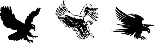 Icono Águila Aislado Sobre Fondo Blanco — Vector de stock
