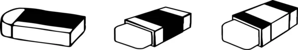 Icône Gomme Isolée Sur Fond Blanc — Image vectorielle