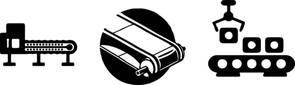 Icône Convoyeur Isolé Sur Fond Blanc — Image vectorielle